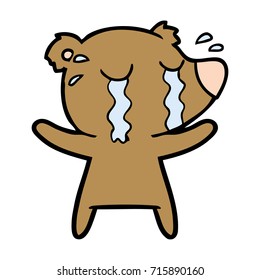 crying bear cartoon chraracter