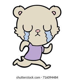 personaje de caricatura de oso que llora