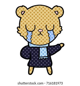 crying bear cartoon chraracter