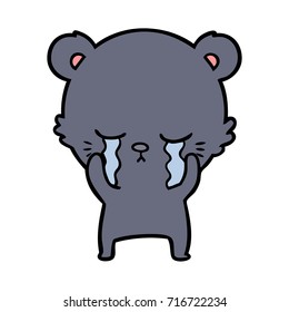 personaje de caricatura de oso que llora