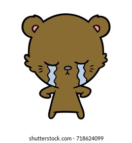 crying bear cartoon chraracter