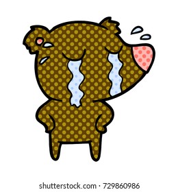 crying bear cartoon chraracter