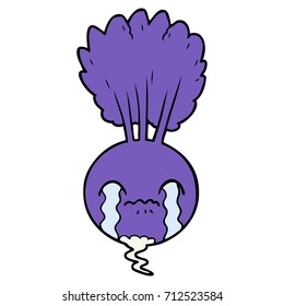 crying beet cartoon