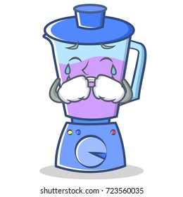 Crying blender character cartoon style