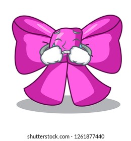 Crying bow tie in character design trendy