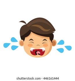 crying boy icon