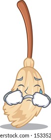 Crying broom isolated in on the mascot
