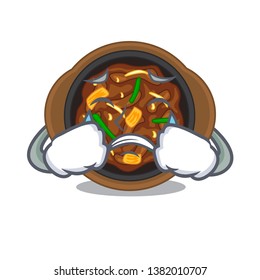 Crying bulgogi in the a cartoon shape