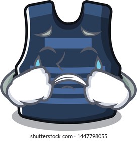 Crying bulletprof vest hanger on character wall