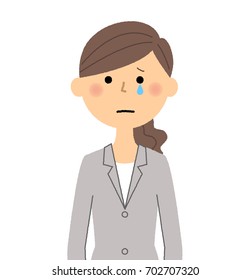 Crying business woman