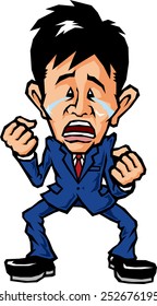 Crying businessman