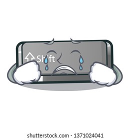 Crying button shift in the cartoon shape