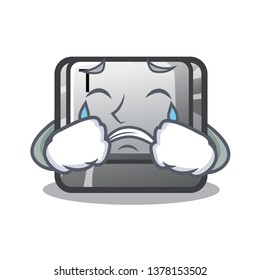 Crying button T in the keyboard cartoon