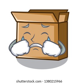 Crying cardboard isolated with in the mascot