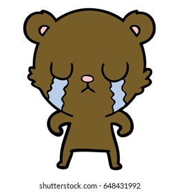 crying cartoon bear