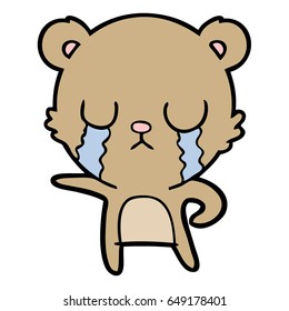 crying cartoon bear