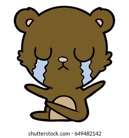 crying cartoon bear