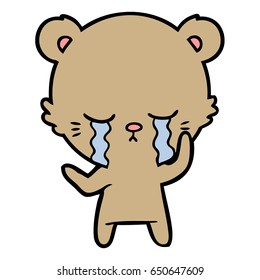 crying cartoon bear
