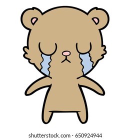crying cartoon bear