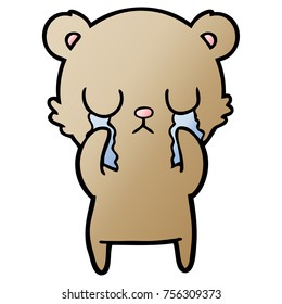 crying cartoon bear