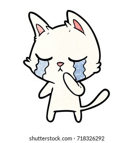 Crying Cartoon Cat Stock Vector (Royalty Free) 650294032