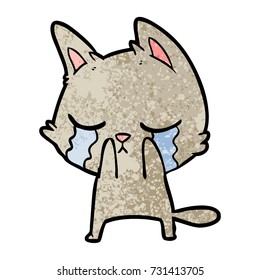 crying cartoon cat