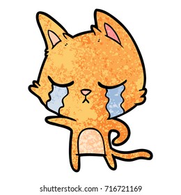 weinende Cartoon-Katzenzeiger