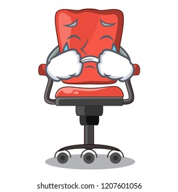 Crying cartoon desk chair in modern living room