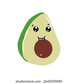 Crying cartoon face expression illustration