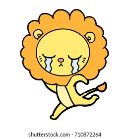 crying cartoon lion