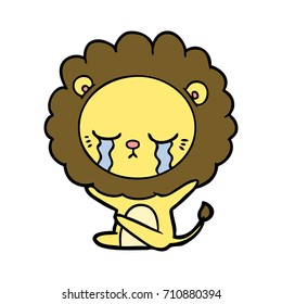 crying cartoon lion