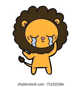 crying cartoon lion