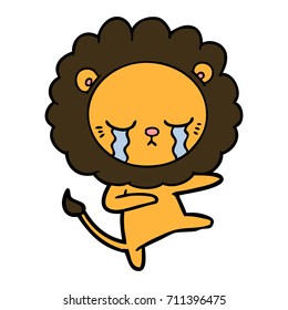 crying cartoon lion