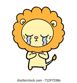 crying cartoon lion