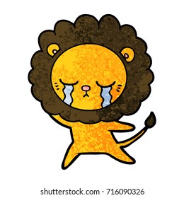 crying cartoon lion