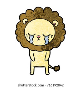 crying cartoon lion