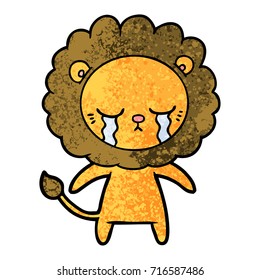 crying cartoon lion