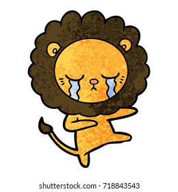 crying cartoon lion