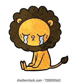 crying cartoon lion