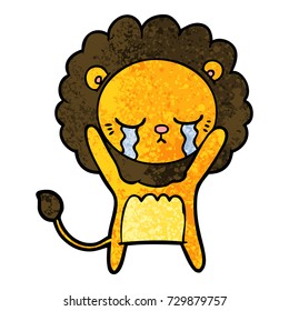 crying cartoon lion