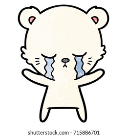 crying cartoon polarbear