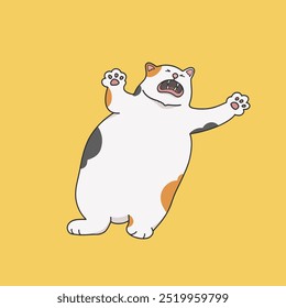 Crying Cat Meme Sticker Cute Illustration