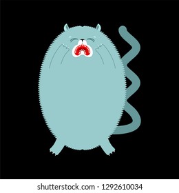 Crying cat. Upset pet. weeping kitty. Vector illustration