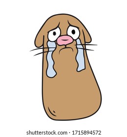 Crying cat.Vector children's design for greeting cards, banners.