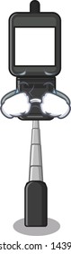 Crying cell phone holder on a character