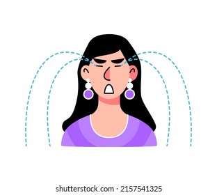 Crying character. Relationship problems, sadness, pain. Vector illustration in a flat style
