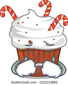 Crying christmas cupcake in the character fridge