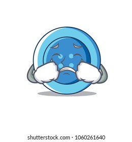 Crying clothing button character cartoon