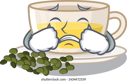 Crying cup oolong tea in cartoon shape