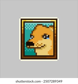 Crying dog, pixel art meme